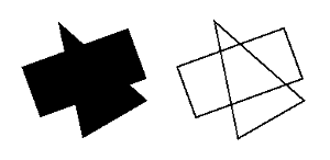Polygon vs. Rechteck und Dreieck